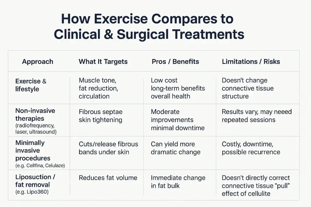 Sculpting Your Bum: Can Toning Exercises Really Reduce Cellulite? 2 How exercise compares to treatments from Lipo 360 Nuneaton