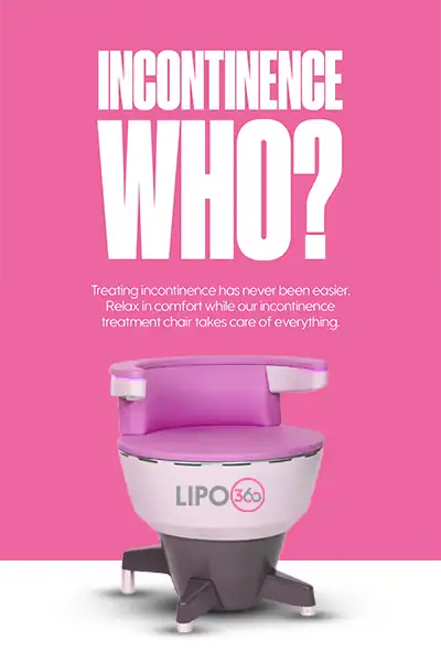 LIPO360 EMS Chair Can Help with Urinary Incontinence 2 Image of a urinary incontinence treatment seat Nuneaton